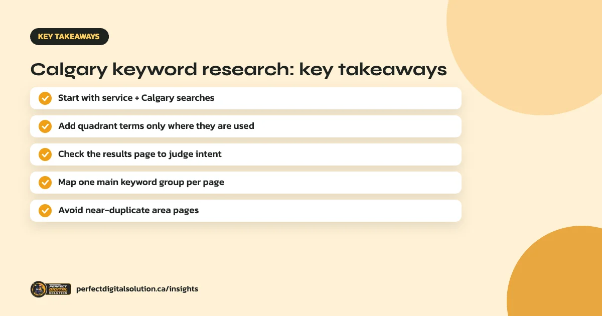 Calgary keyword research key takeaways from this guide