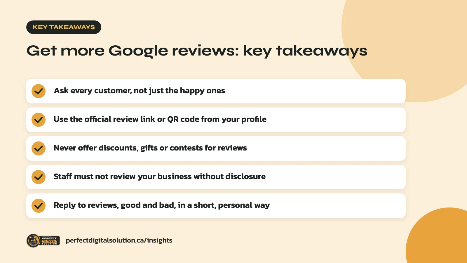 Get more Google reviews key takeaways from this guide