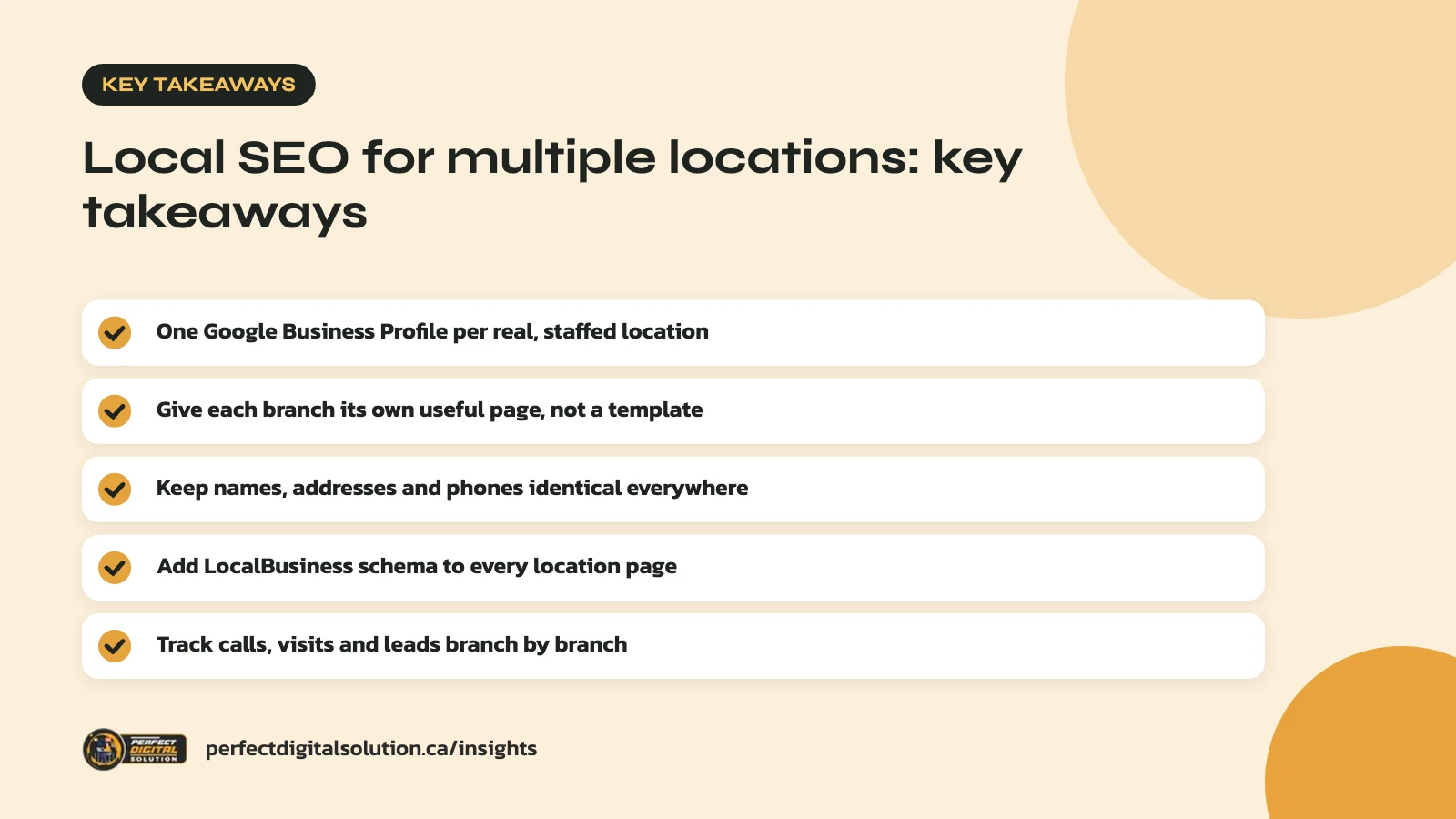 Local SEO for multiple locations key takeaways from this guide
