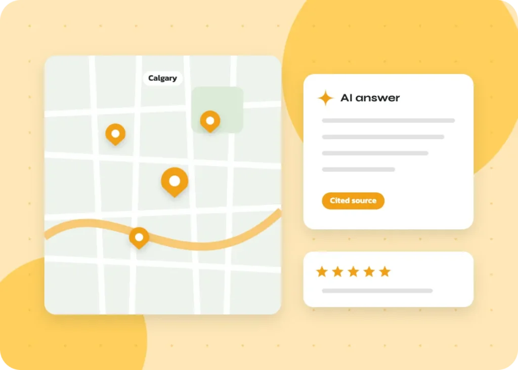 Calgary business shown in Google Maps and cited in an AI answer