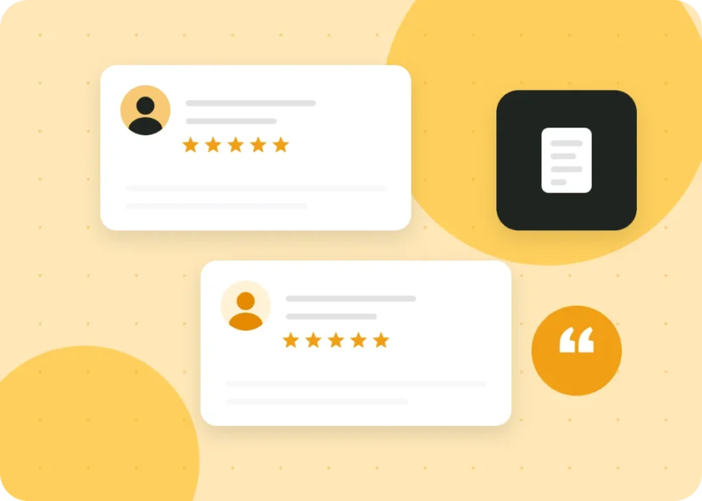 Client review illustration for content marketing