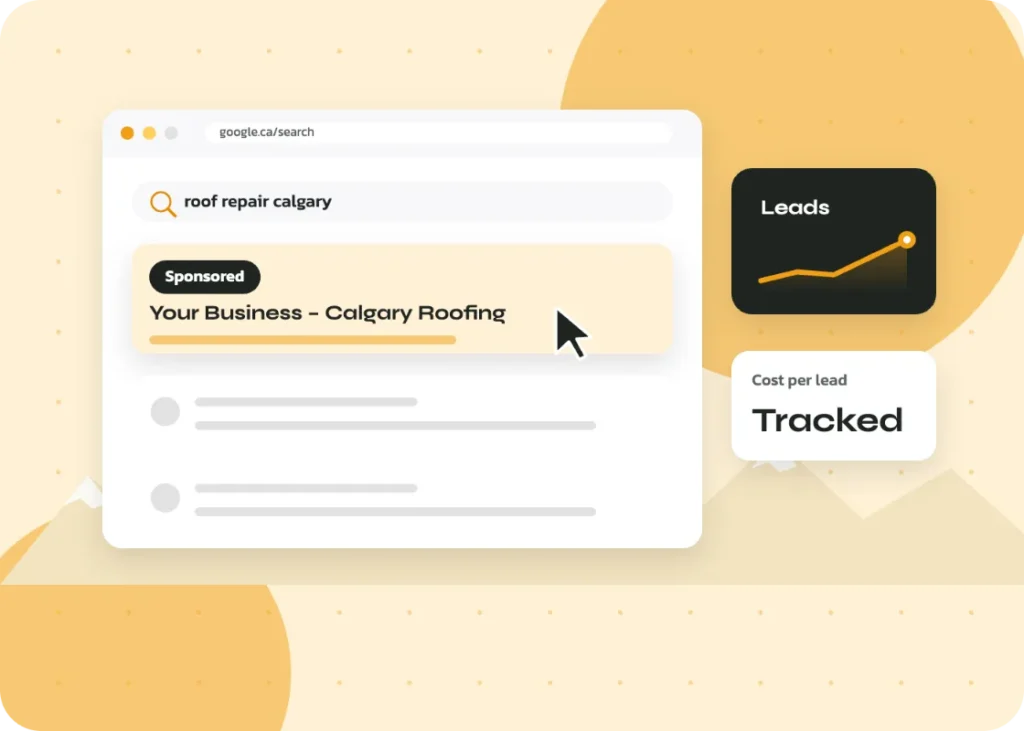 Google Ads in Calgary: a sponsored search result with lead tracking