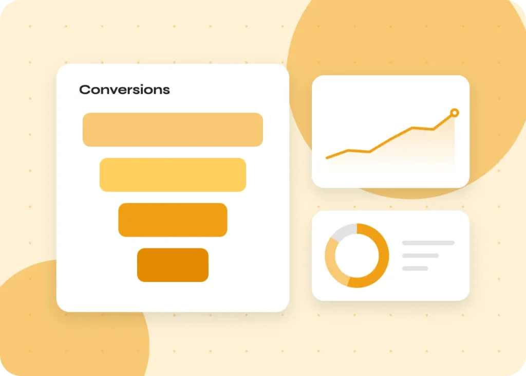 Google Ads conversion funnel and performance chart