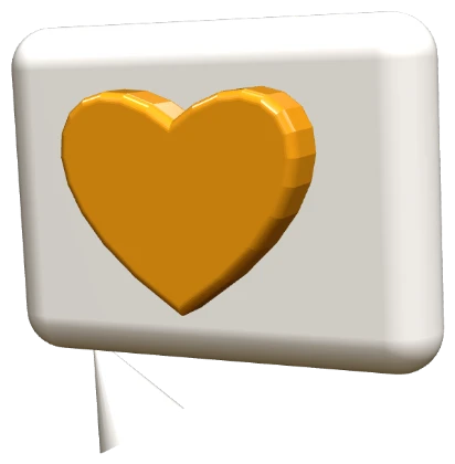 3D social media like bubble with a heart