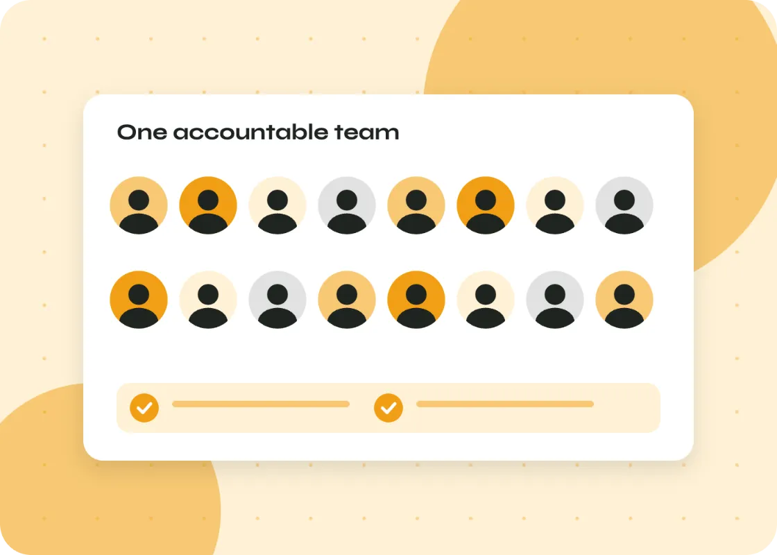 Illustration of one accountable digital marketing team