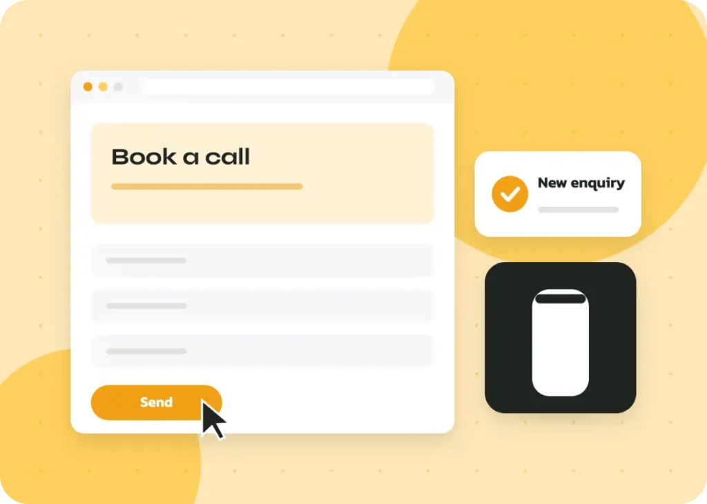 Website enquiry form turning visitors into leads