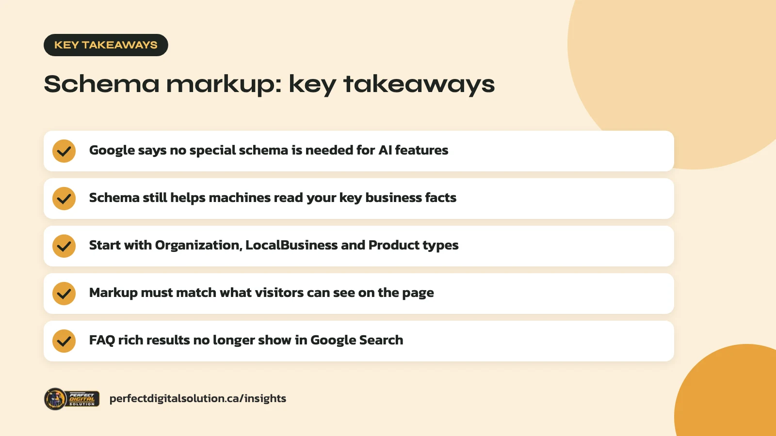Schema markup key takeaways from this guide