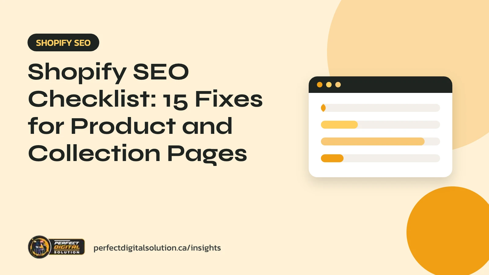 Shopify SEO checklist: 15 fixes for product and collection pages